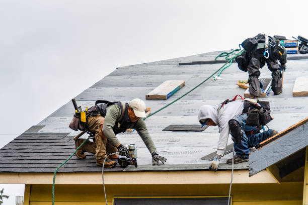 Professional Gutter Installation technician working in Basehor, KS